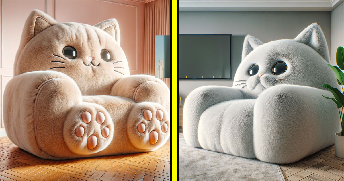 These Giant Cat Shaped Chairs Are The