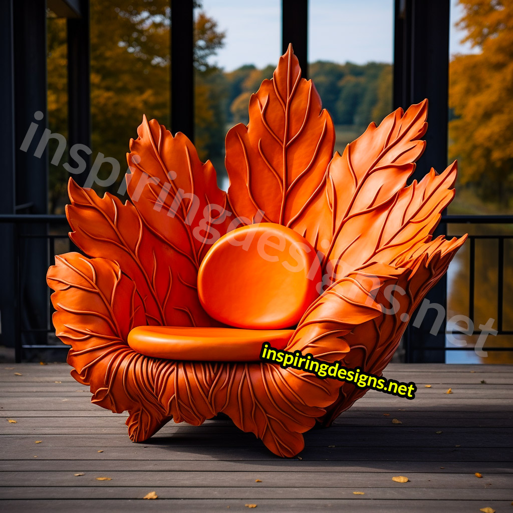 These Oversized Autumn Leaf Porch Chairs Turn Your Porch into an