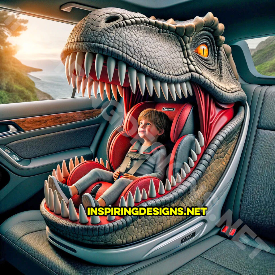 These Dinosaur Shaped Car Seats Will Make Your Kids Love Car Rides! Inspiring Designs