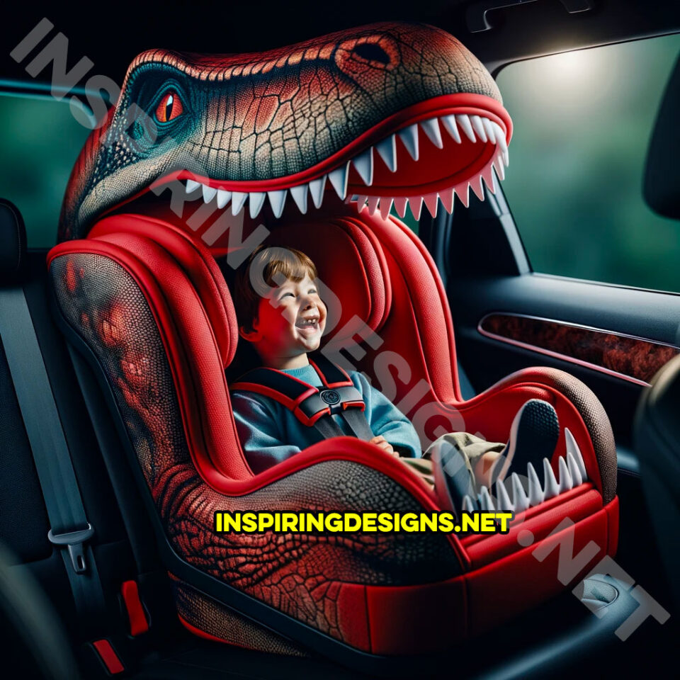 These Dinosaur Shaped Car Seats Will Make Your Kids Love Car Rides! Inspiring Designs
