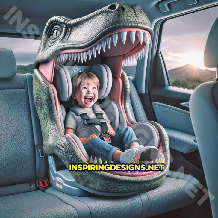 These Dinosaur Shaped Car Seats Will Make Your Kids Love Car Rides