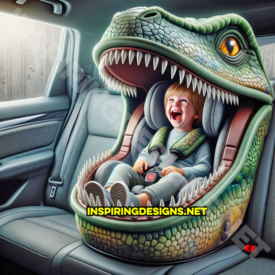 These Dinosaur Shaped Car Seats Will Make Your Kids Love Car Rides! Inspiring Designs