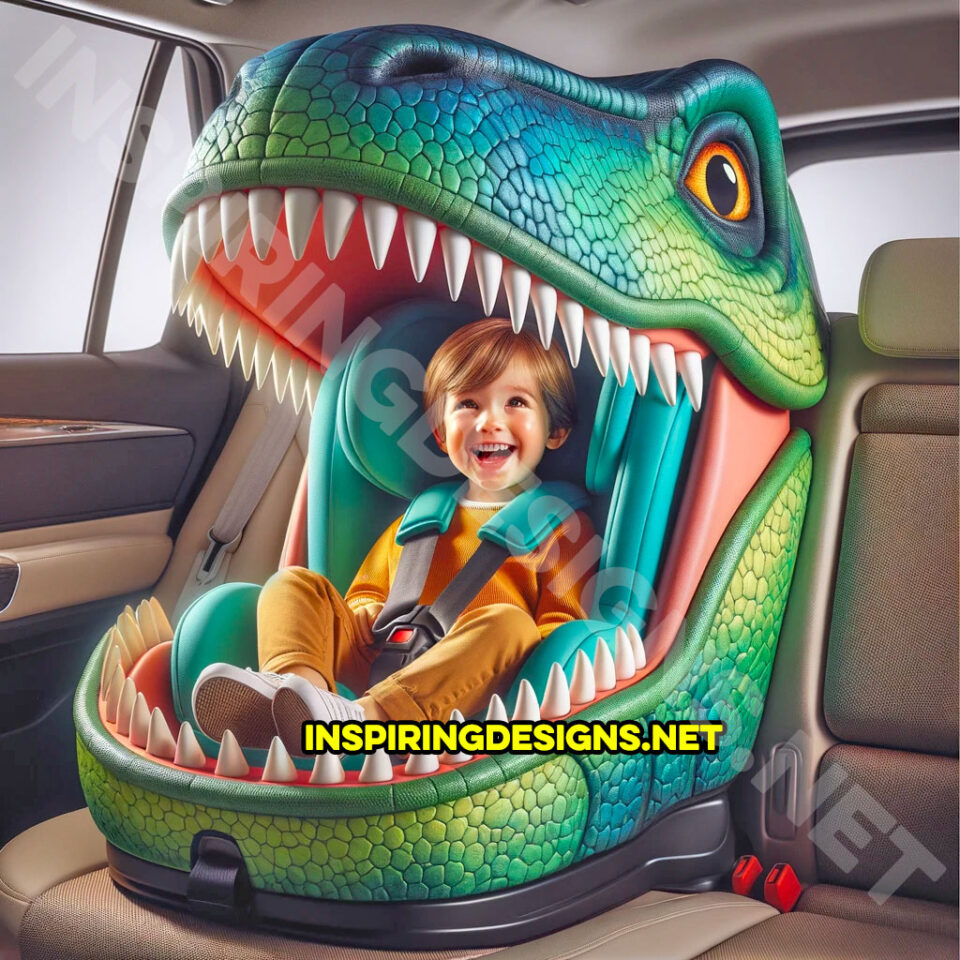 These Dinosaur Shaped Car Seats Will Make Your Kids Love Car Rides
