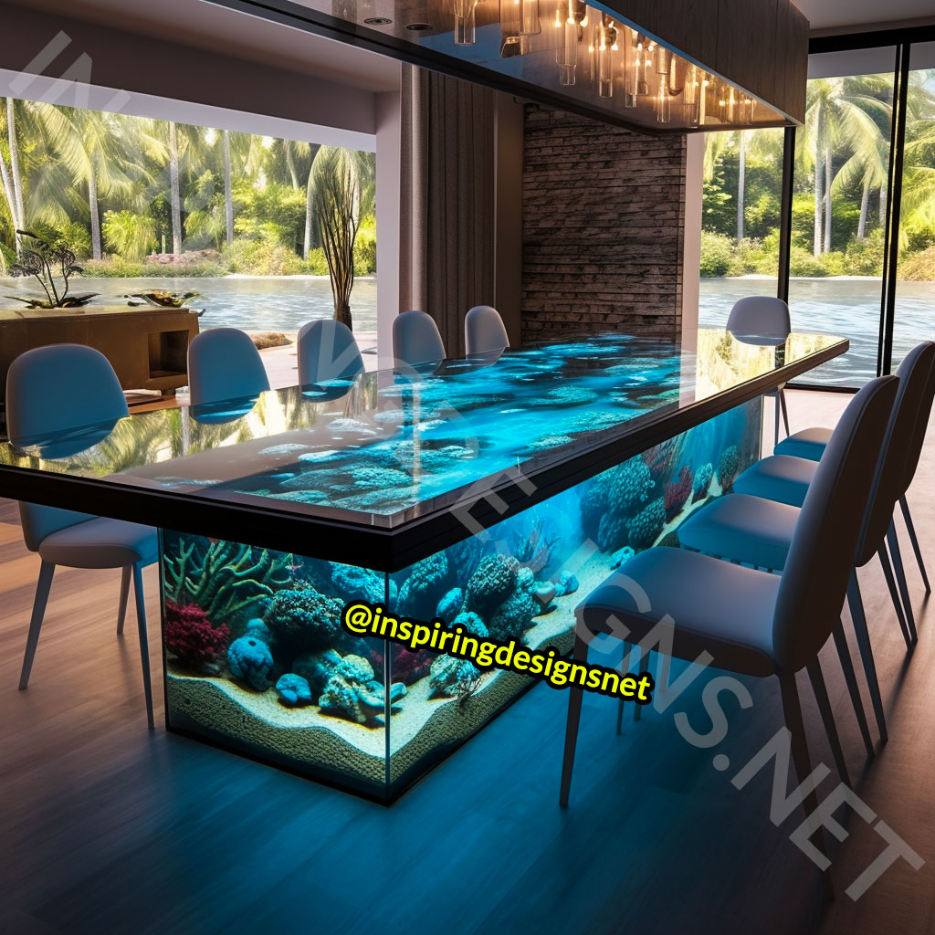 Aquarium table outlet