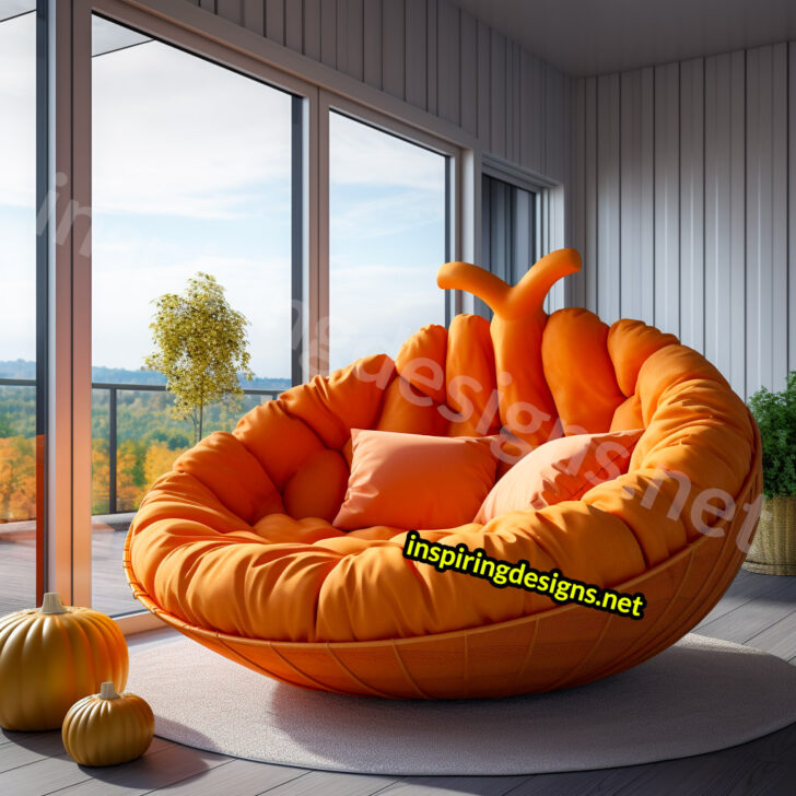 These Giant Pumpkin Shaped Loungers are the Halloween Season’s Most ...