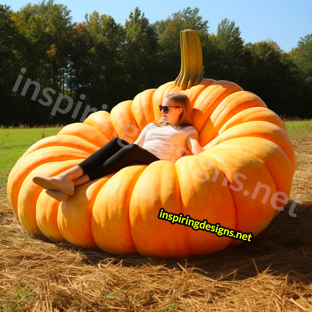 Giant Pumpkin Shaped Loungers