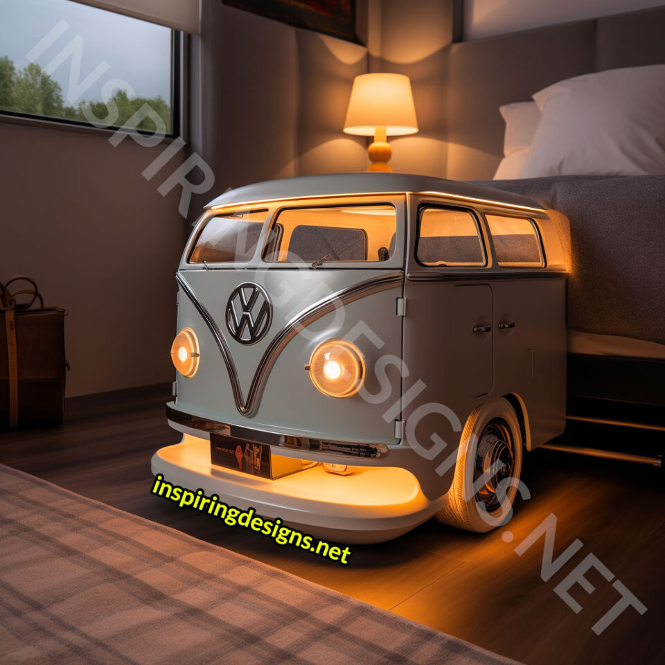 These Volkswagen Type 2 Bus Shaped Nightstands Will Drive You Down 