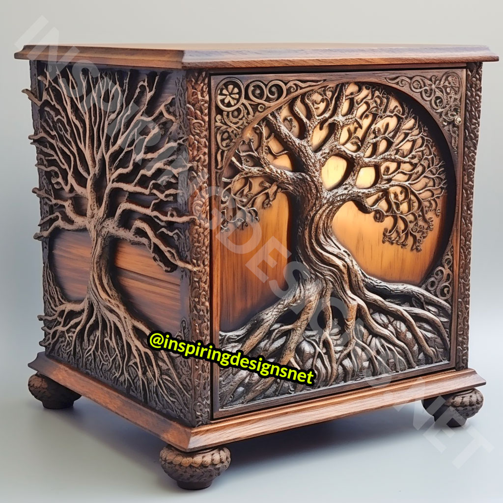 Wooden Tree Of Life Nightstands Tables