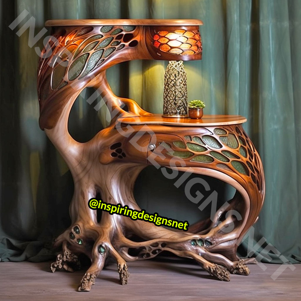 Wooden Tree Of Life Nightstands Tables