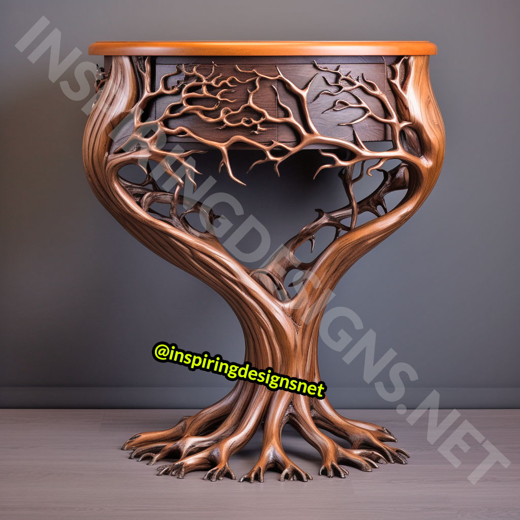 Wooden Tree Of Life Nightstands Tables