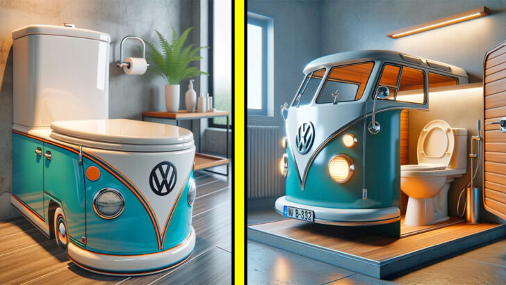These Volkswagen Type 2 Bus Shaped Toilets Are the Ultimate Pit Stop for VW Lovers!