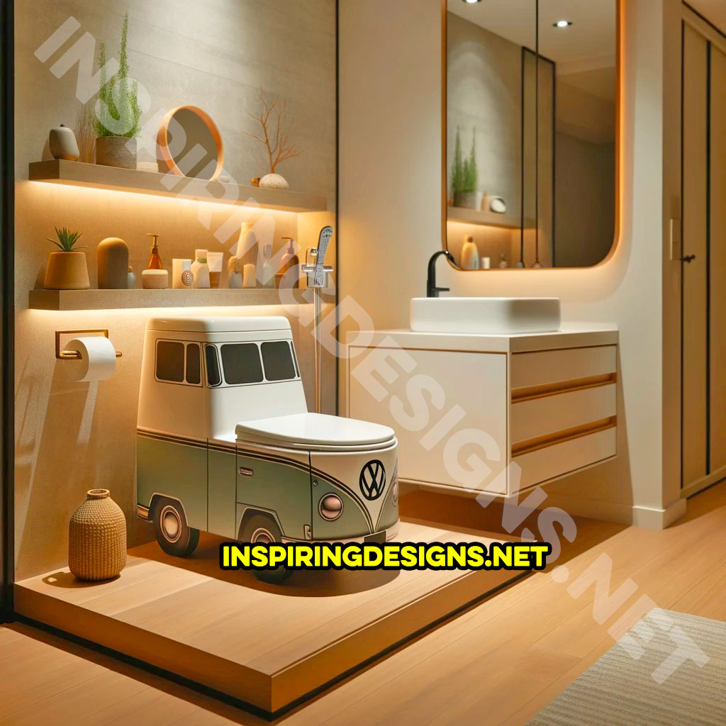 Volkswagen Type 2 Bus Shaped Toilet