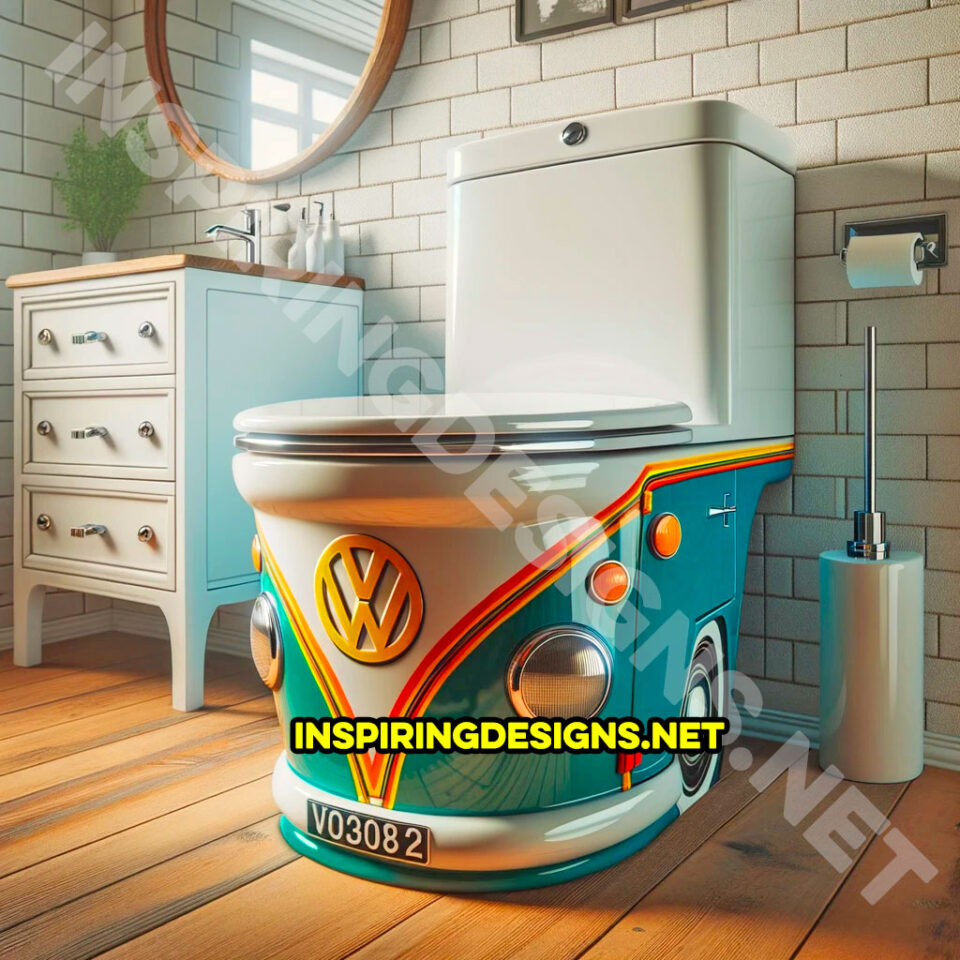 These Volkswagen Type 2 Bus Shaped Toilets Are the Ultimate Pit Stop