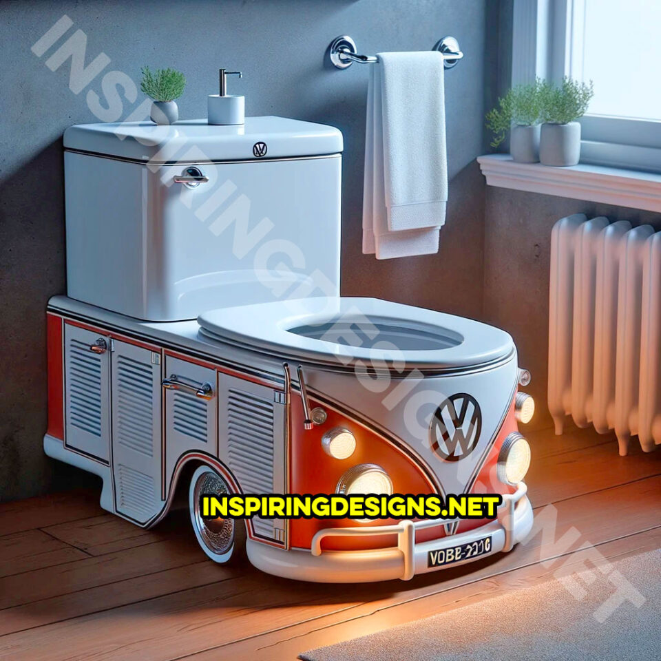 These Volkswagen Type 2 Bus Shaped Toilets Are the Ultimate Pit Stop