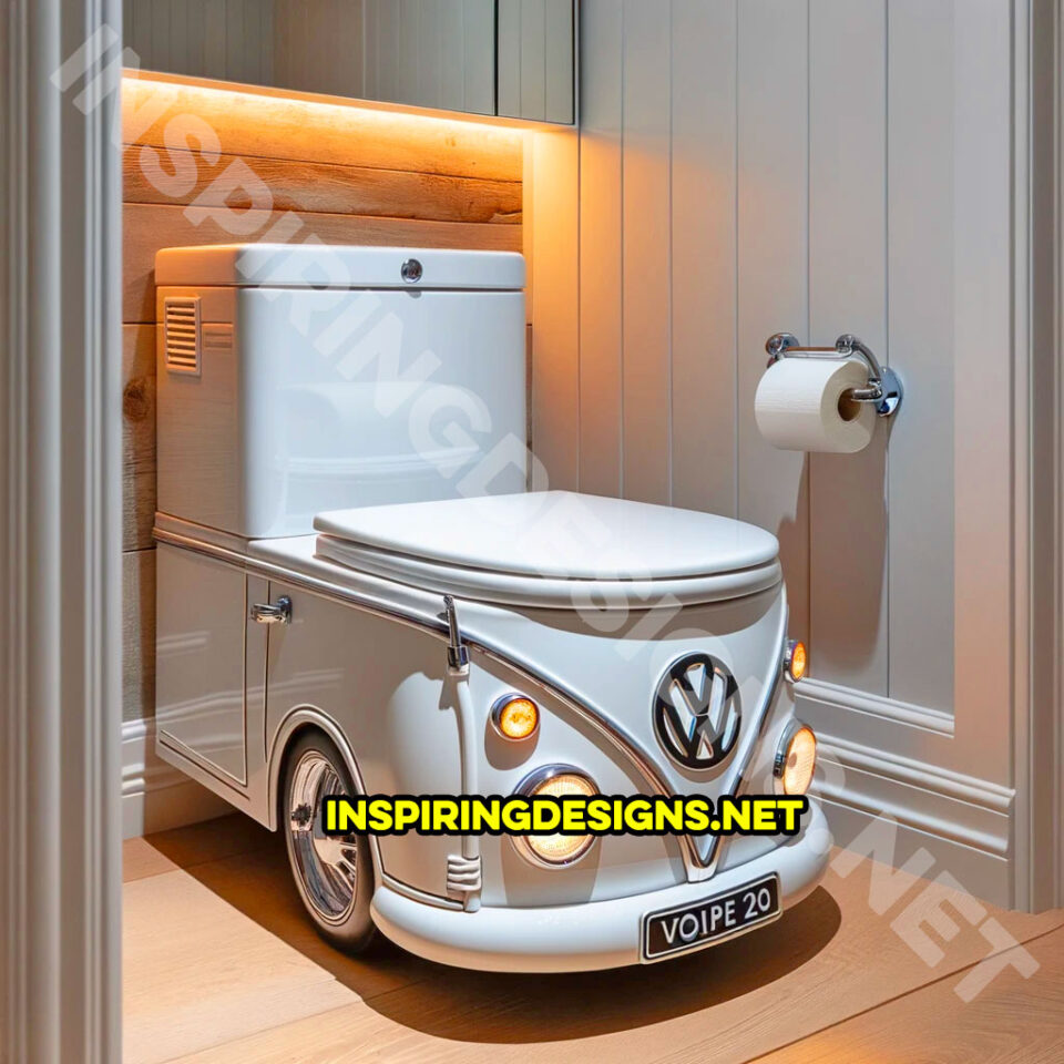 These Volkswagen Type 2 Bus Shaped Toilets Are the Ultimate Pit Stop