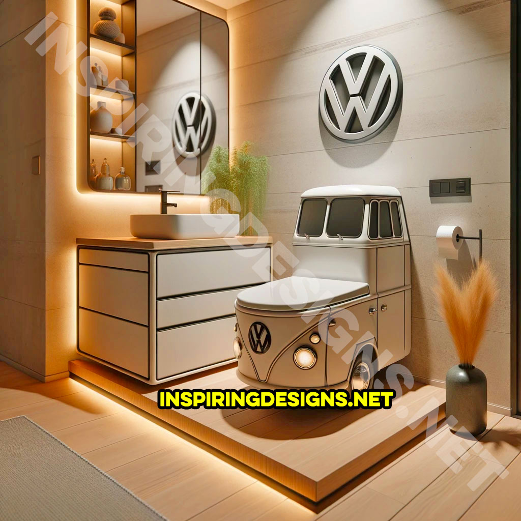 Volkswagen Type 2 Bus Shaped Toilet