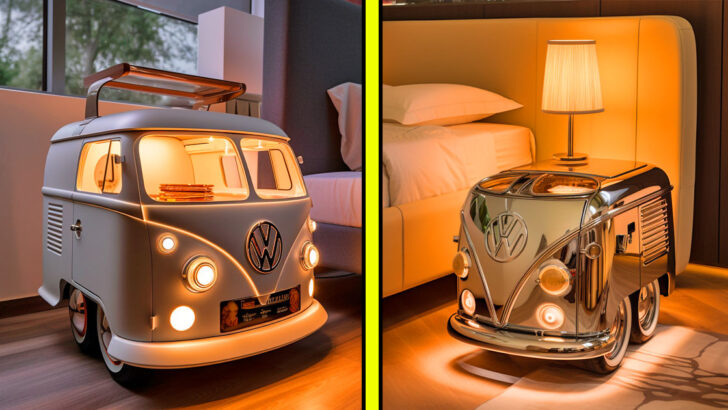 These Volkswagen Type 2 Bus Shaped Nightstands Will Drive You Down Memory Lane Each Night!