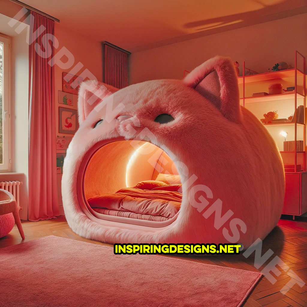 Giant Cat-Shaped Kids Beds