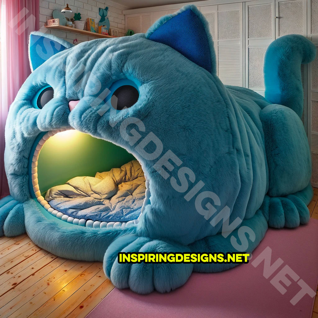 Giant Cat-Shaped Kids Beds