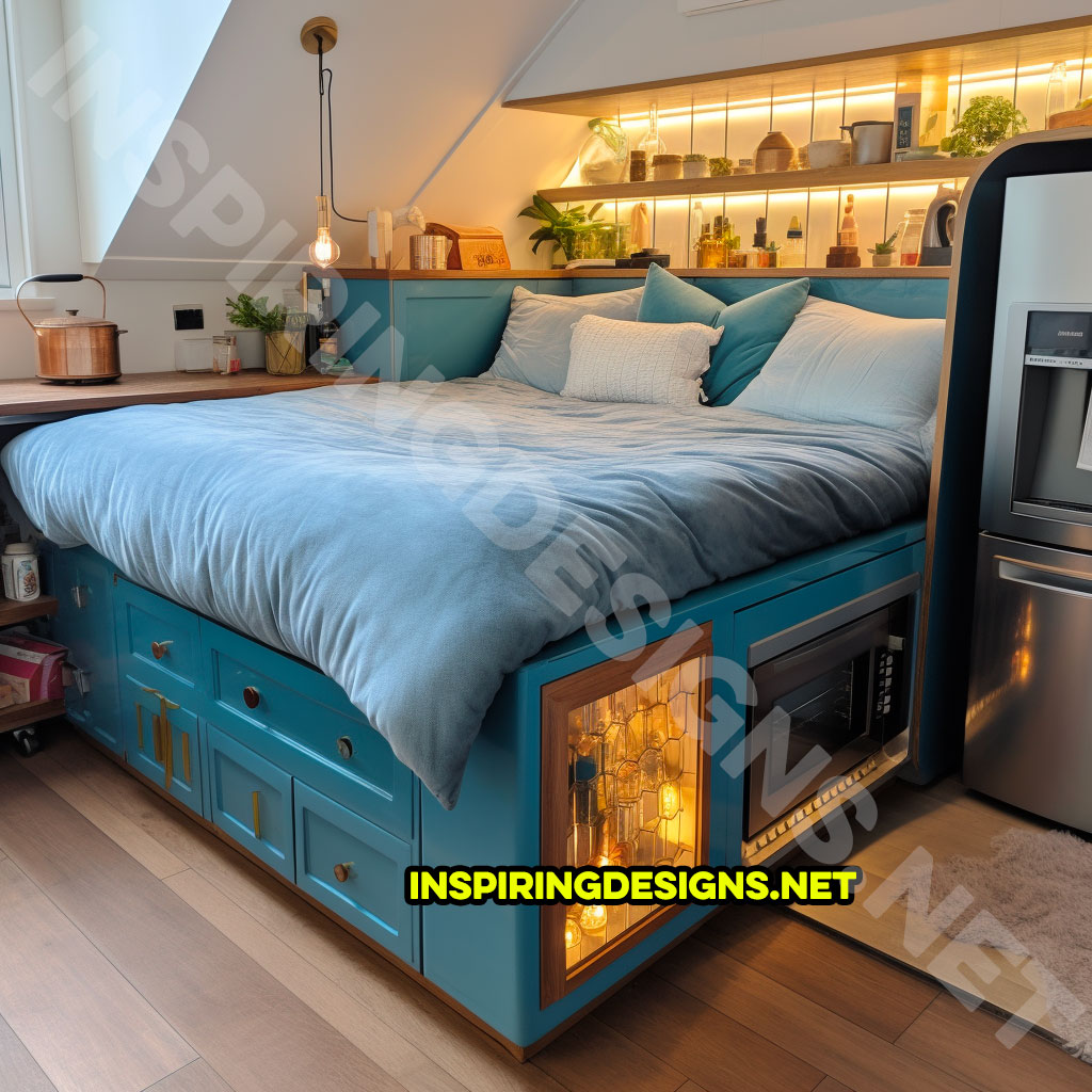 Beds Have Built-In Kitchens