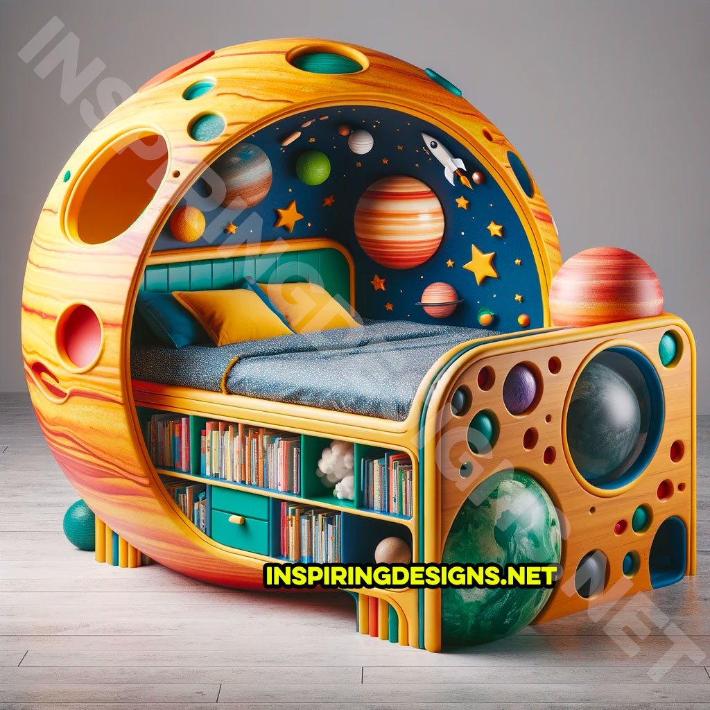 Spherical Space Themed Kids Beds