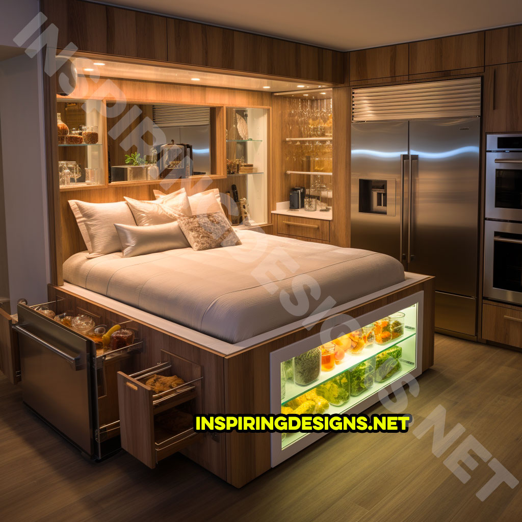 Beds Have Built-In Kitchens