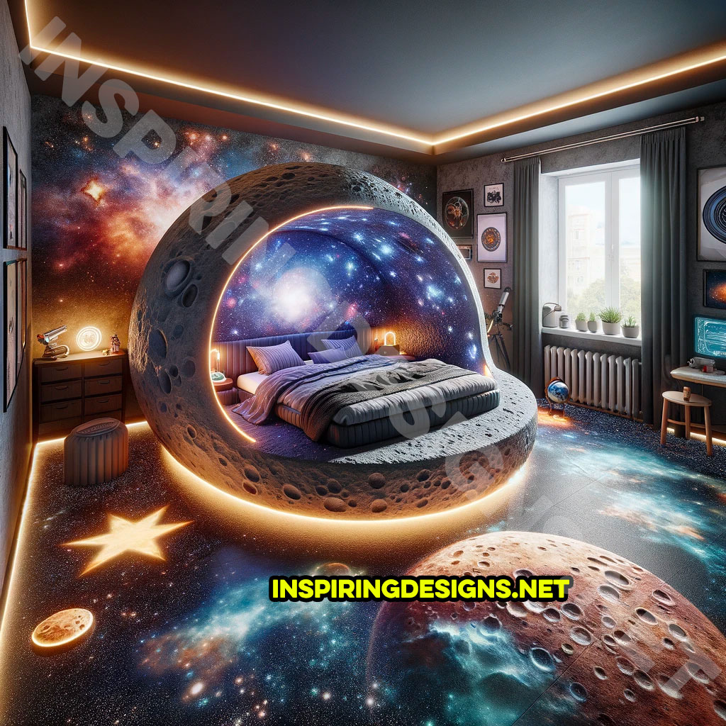 Spherical Space Themed Kids Beds