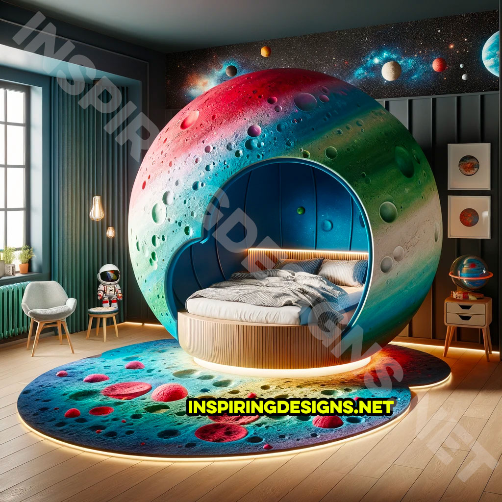 Spherical Space Themed Kids Beds