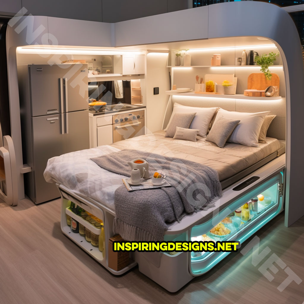 Beds Have Built-In Kitchens