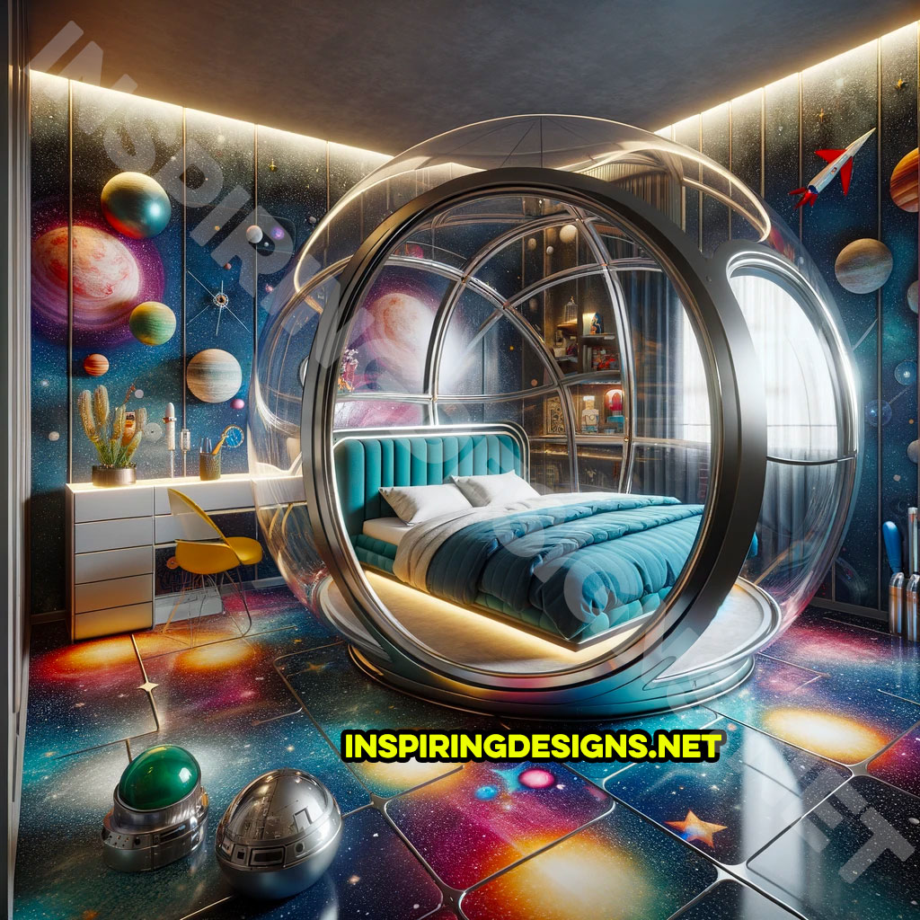 Spherical Space Themed Kids Beds