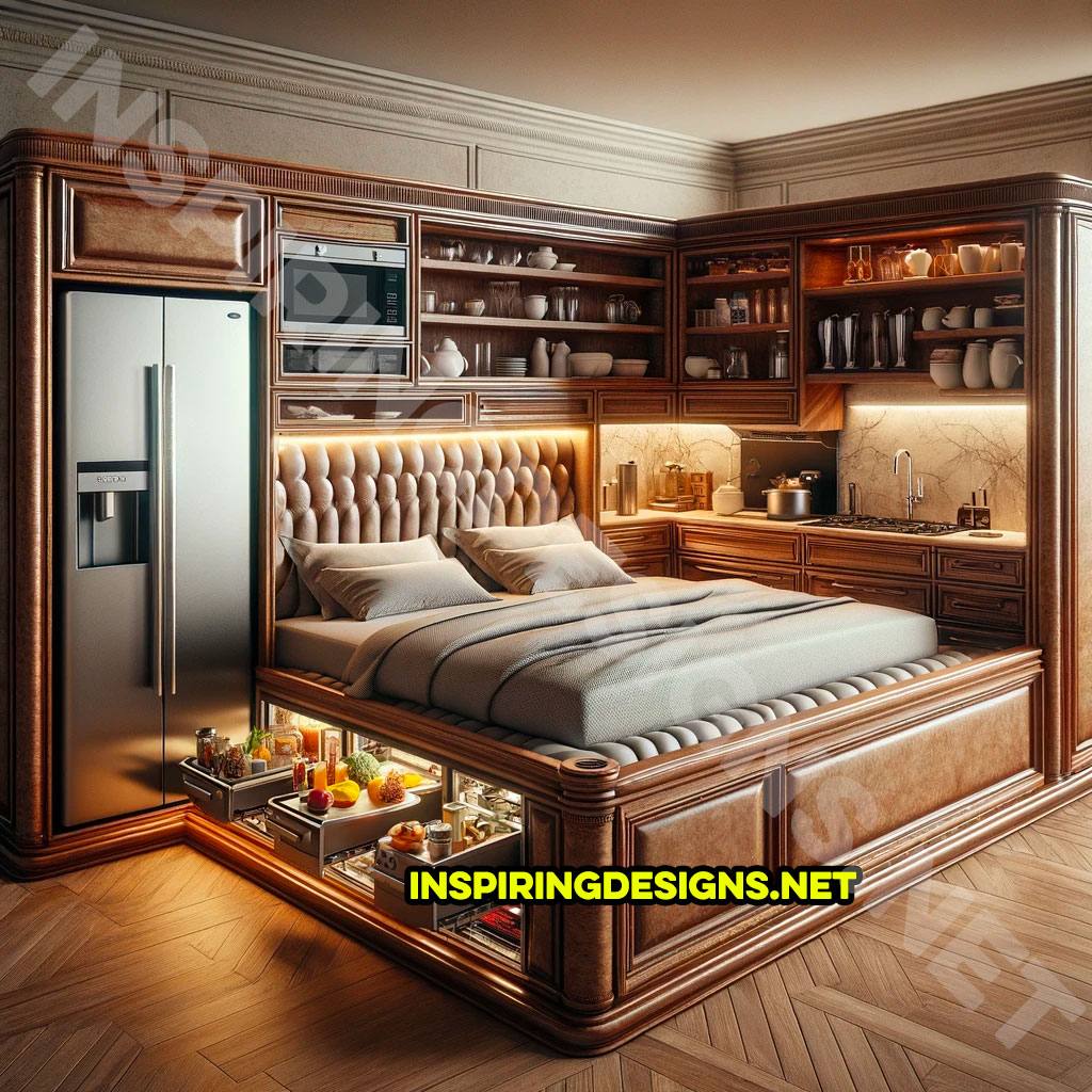 Beds Have Built-In Kitchens