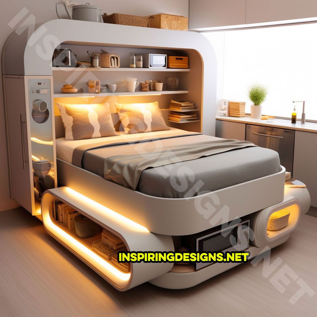 Beds Have Built-In Kitchens