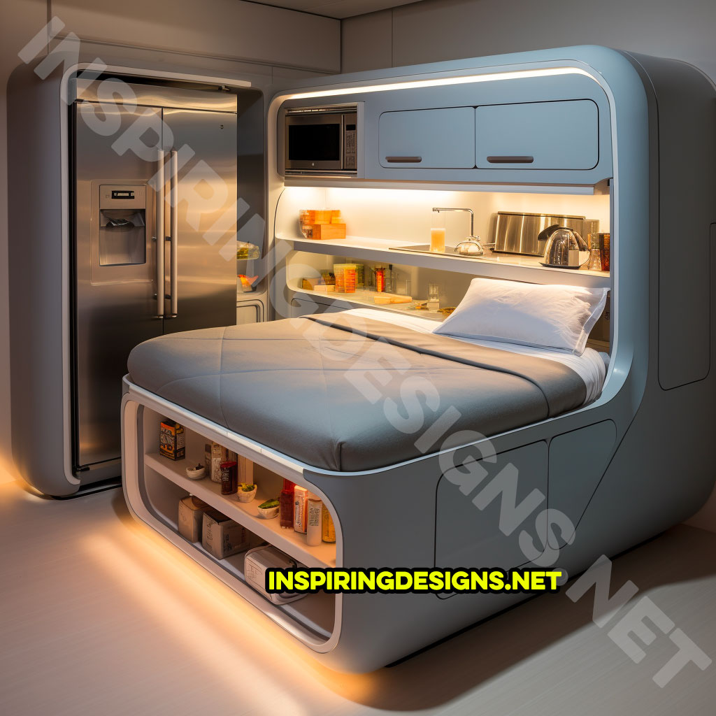 Beds Have Built-In Kitchens