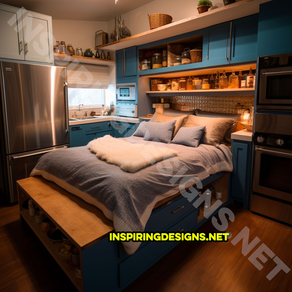 Beds Have Built-In Kitchens