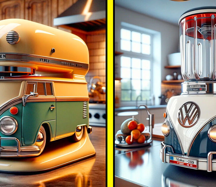 These Volkswagen Bus Shaped Kitchen Appliances Make Your Kitchen a ...