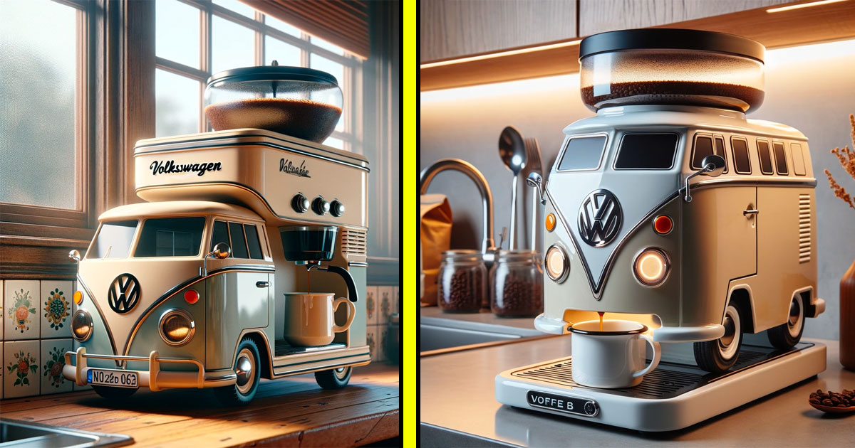 These Volkswagen Bus Coffee Makers Are