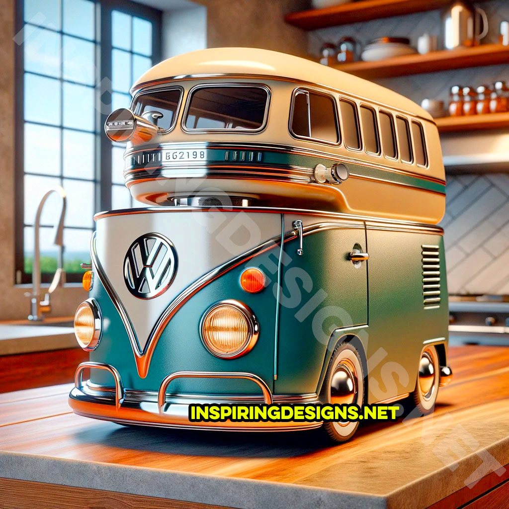 Volkswagen VW Toaster Mini Bus Ornament Interior Kitchen Appliances Mint  Blue