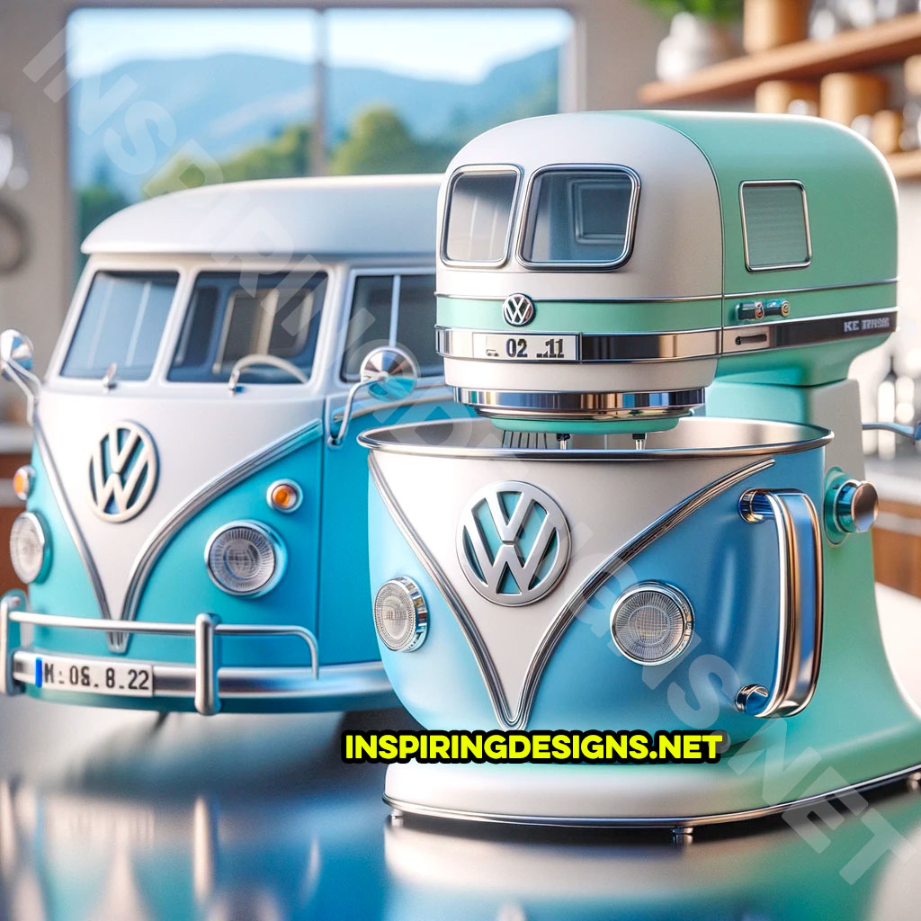 Volkswagen VW Toaster Mini Bus Ornament Interior Kitchen Appliances Mint  Blue