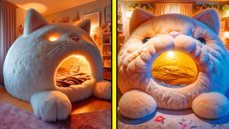 These Giant Cat-Shaped Beds Are The Purr-fect Addition to Any Child’s Room!
