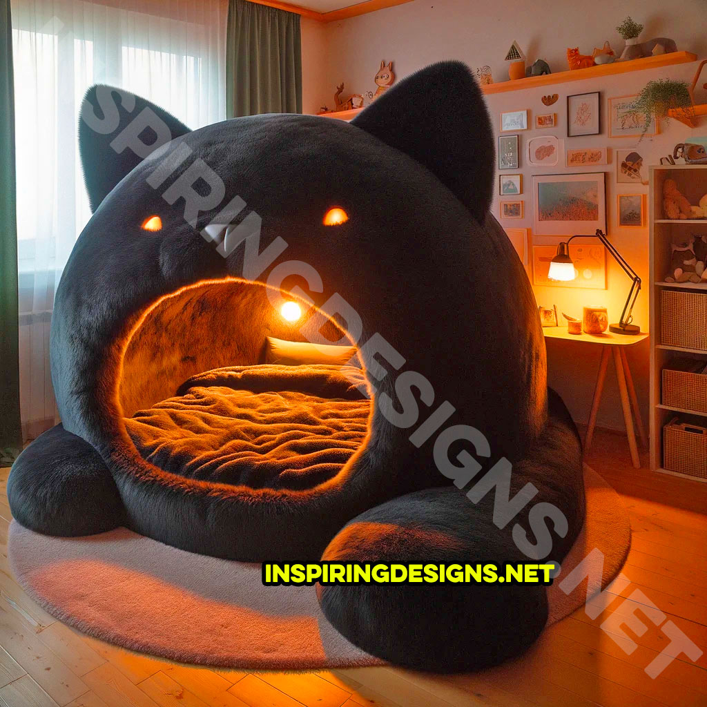 Giant Cat-Shaped Kids Beds