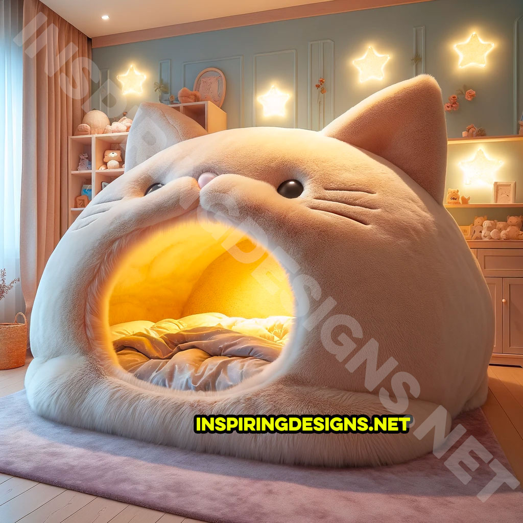 Giant Cat-Shaped Kids Beds