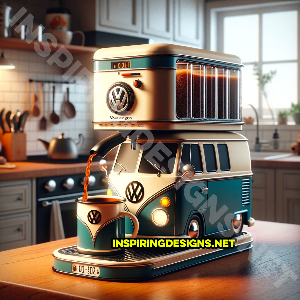 These Volkswagen Bus Coffee Makers Are