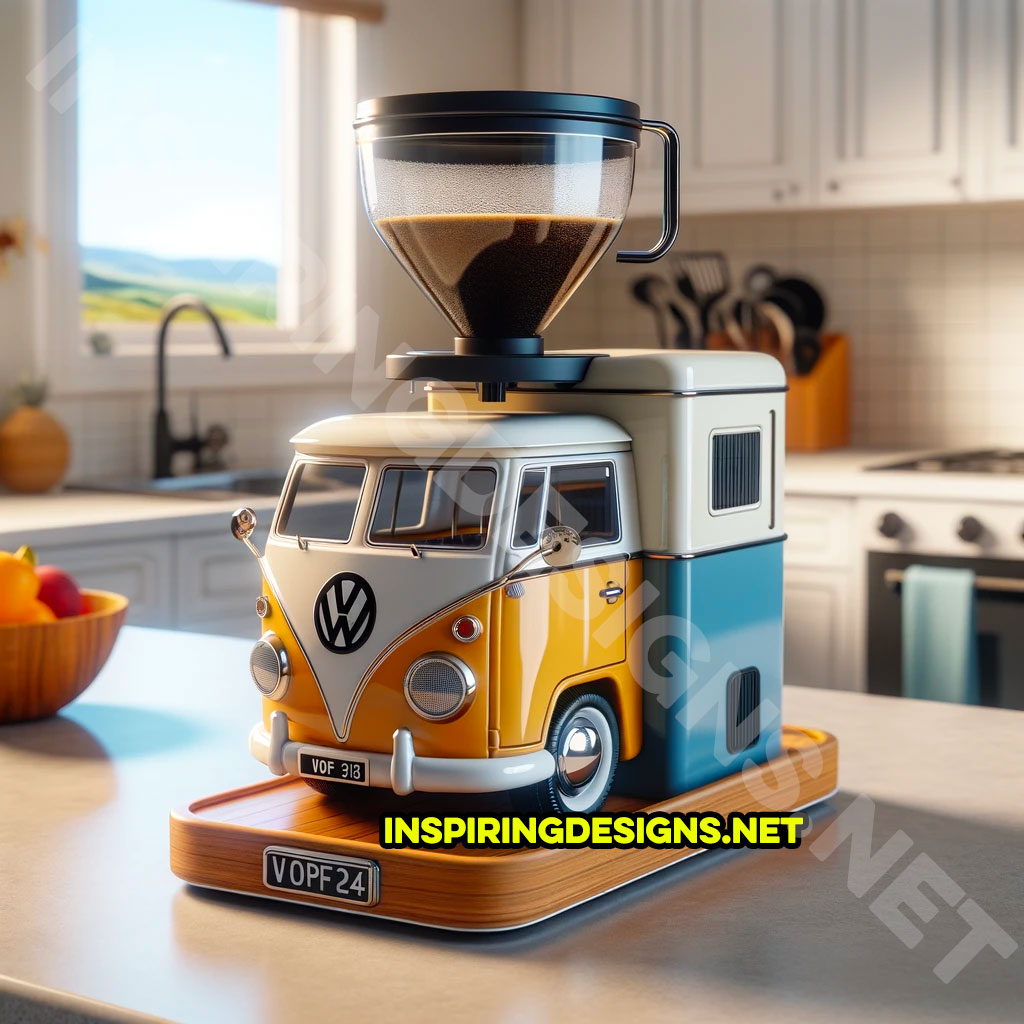 These Volkswagen Bus Coffee Makers Are Fueling Mornings with Retro Flair! –  Inspiring Designs