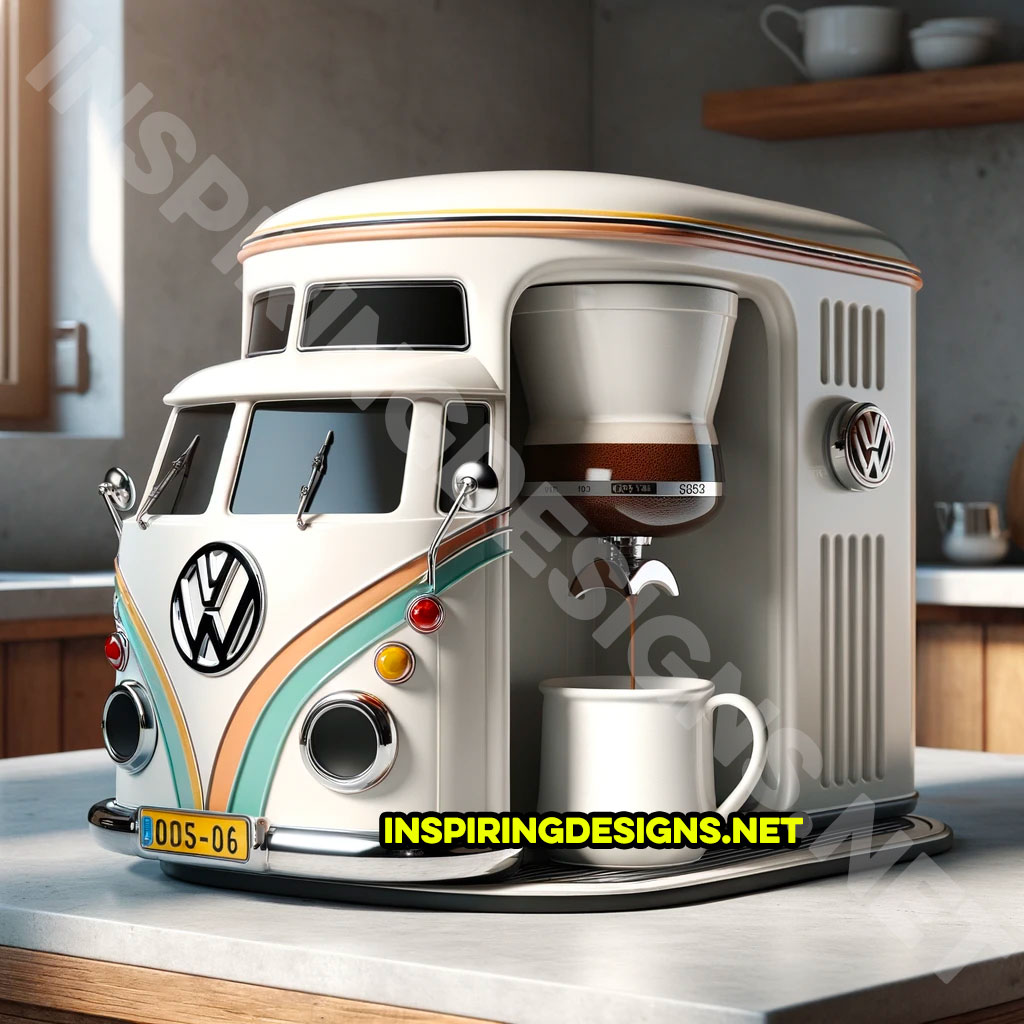 These Volkswagen Bus Coffee Makers Are Fueling Mornings with Retro Flair! –  Inspiring Designs