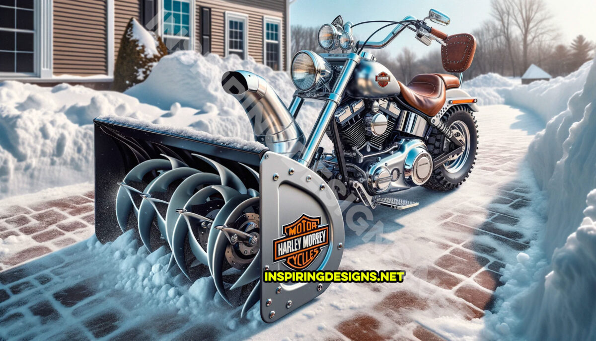 These Harley Motorcycle Snowblowers and Lawn Mowers Are The new Kings ...