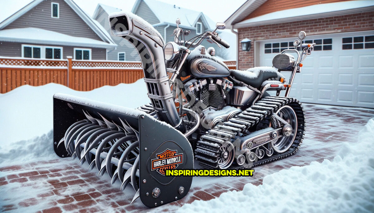 These Harley Motorcycle Snowblowers and Lawn Mowers Are The new Kings ...