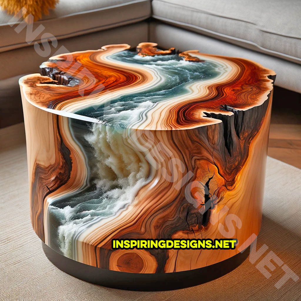 Wood and Epoxy River Tables