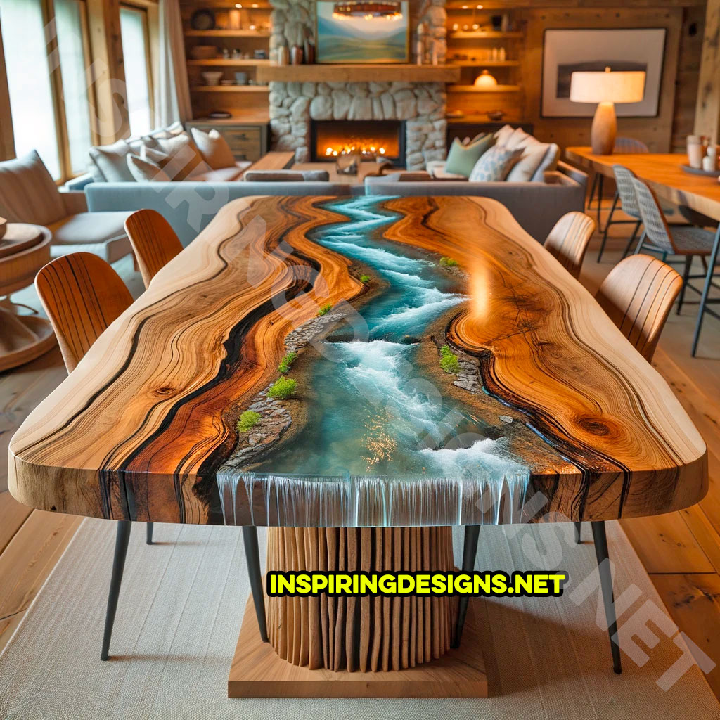 Wood and Epoxy River Tables