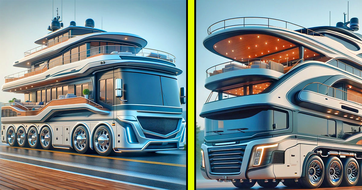 These Giant RVs Shaped Like Yachts Are a New Wave of Road-Tripping Luxury – Inspiring  Designs