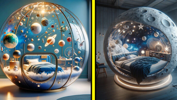 These Spherical Space-Themed Kids Beds Turn Every Night Into an Intergalactic Journey